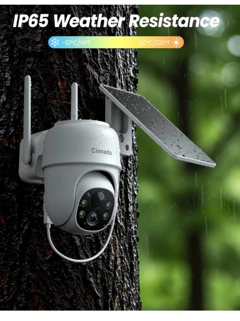 Cinnado Brand White Outdoor Security Camera Dome - Wireless Two-Pack - Picture 10 of 14